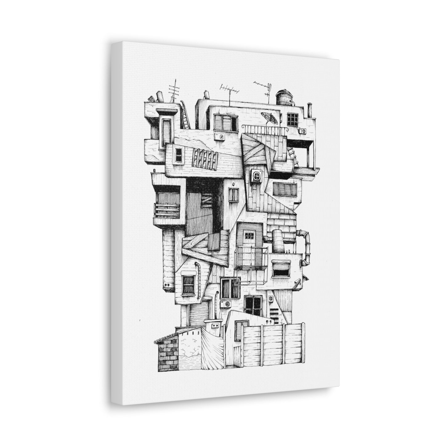 Russian Brutalism Marvel: Vintage Israeli Icon – Print on Canvas
