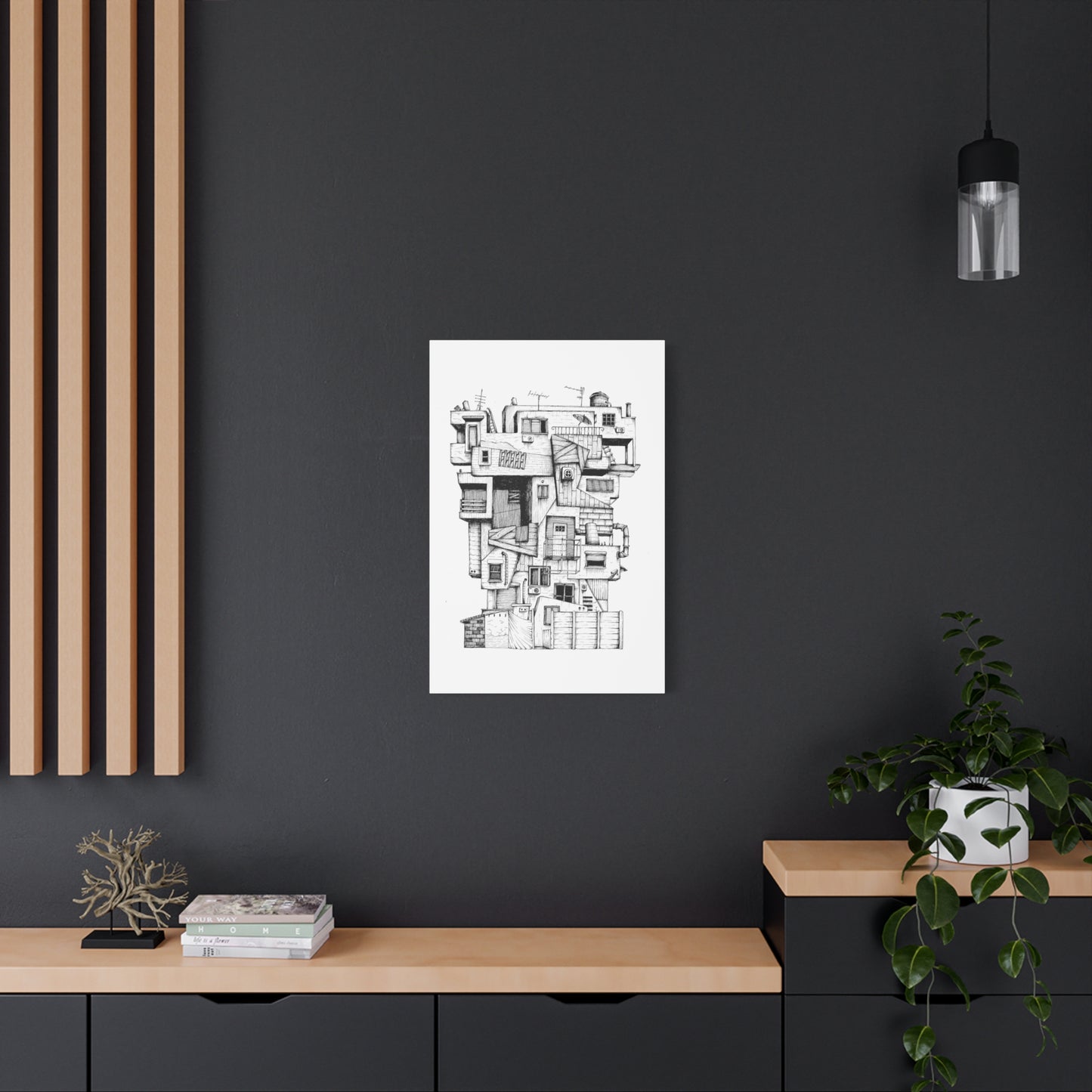 Russian Brutalism Marvel: Vintage Israeli Icon – Print on Canvas