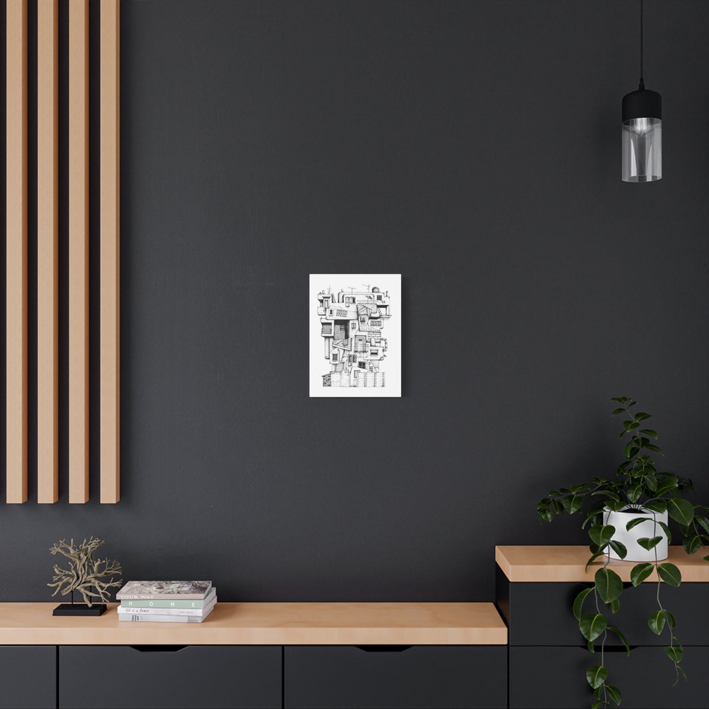 Russian Brutalism Marvel: Vintage Israeli Icon – Print on Canvas