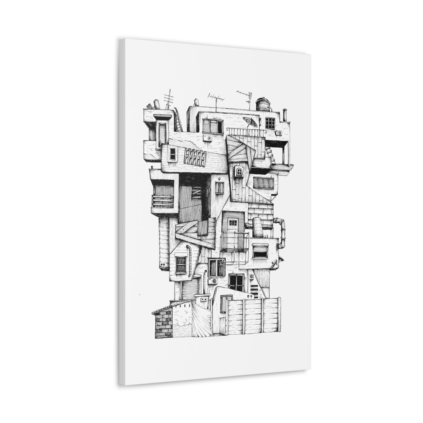 Russian Brutalism Marvel: Vintage Israeli Icon – Print on Canvas