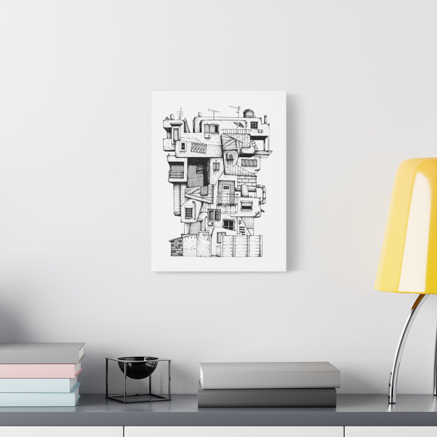 Russian Brutalism Marvel: Vintage Israeli Icon – Print on Canvas